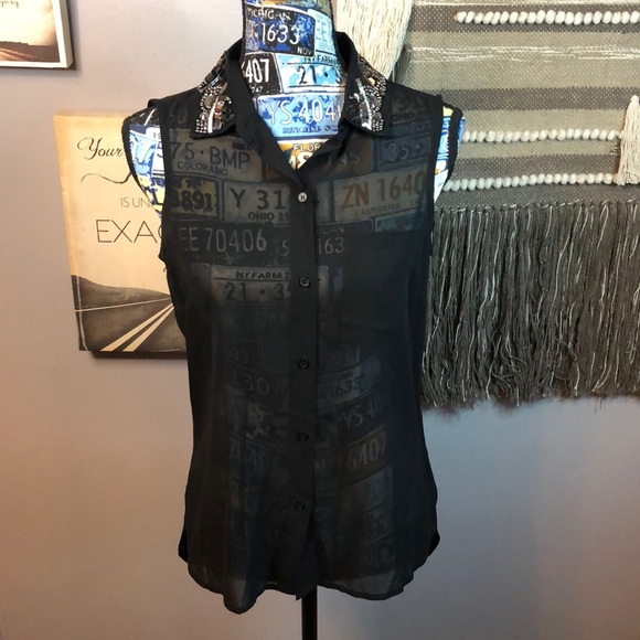 👑 Jessica Simpson Button Down Top Small - Picture 1 of 8